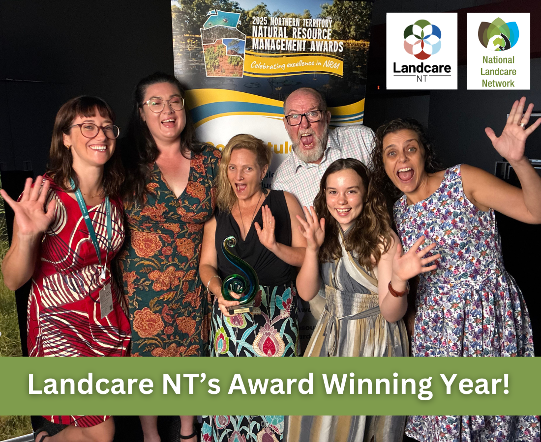 Landcare NT accepting award at the Territory NRM Awards ceremony