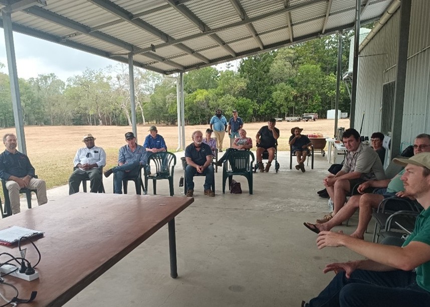 Participants sharing learnings at a Cooktown field day